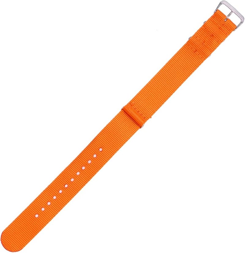 Heavy Duty Nylon Woven Watch Strap Replacement Band Breathable Soft Comfortable Orange - Image 4